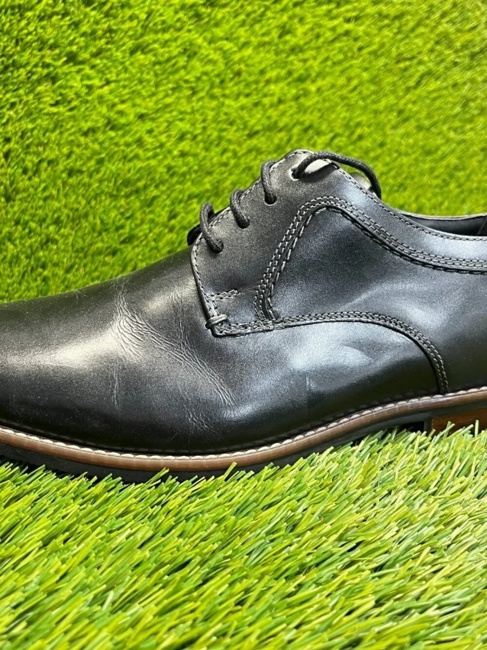 Nunn Bush Westwood Mens Size 8.5 Black Casual Classic Leather Oxford Dress Shoes